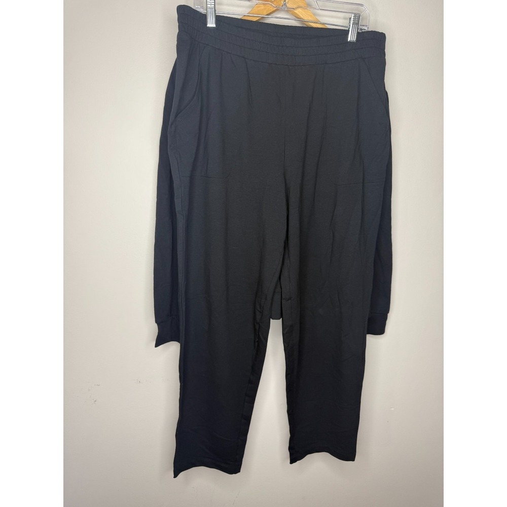 Anybody Regular Cozy Knit French Terry Top & Pants Set Black M New #14E - Picture 6 of 6